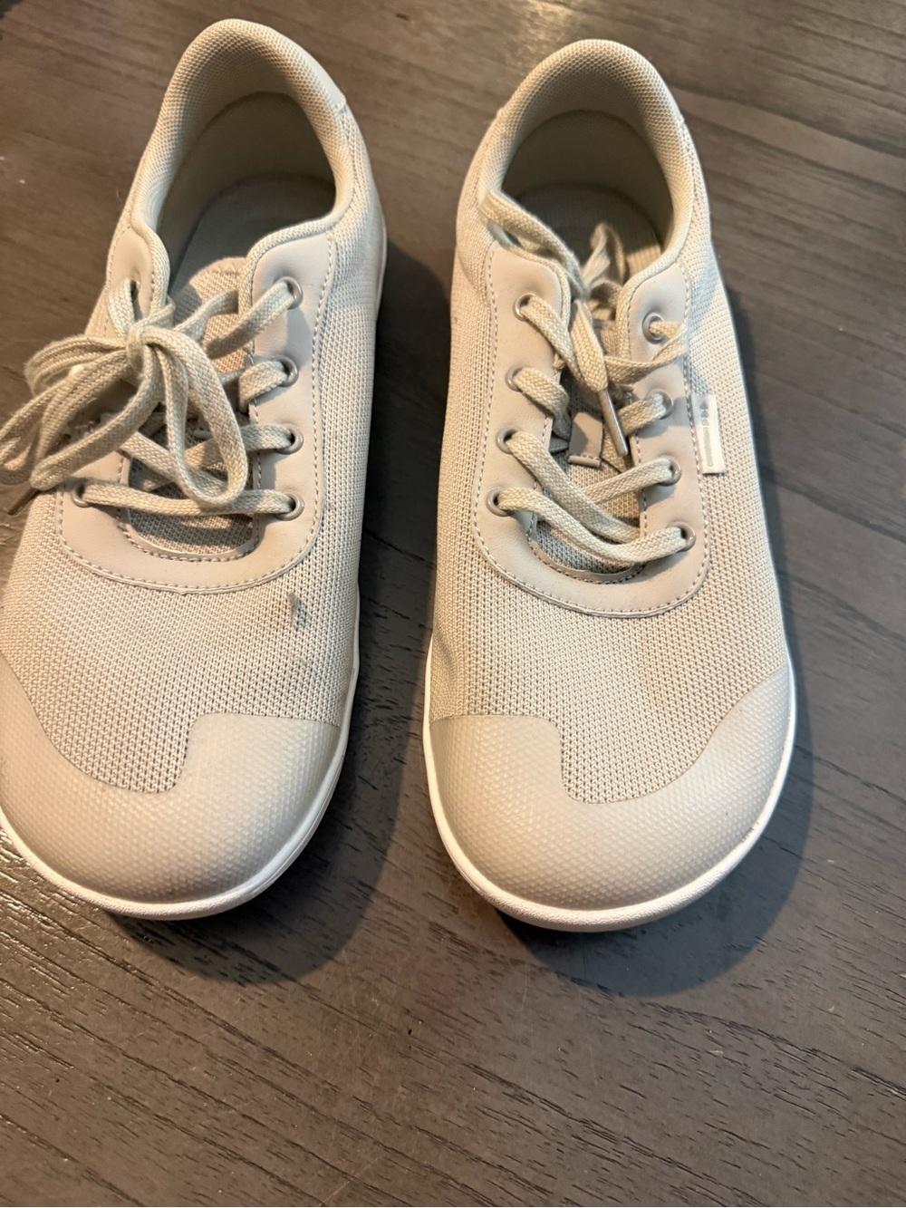 Light Beige Casual Lace-Up Sneakers